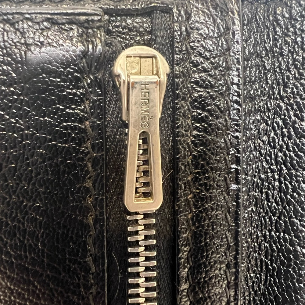 HERMES BEARN VEAU SWIFT LEATHER LONG BIFOLD WALLET IN BLACK - Picture 14 of 16